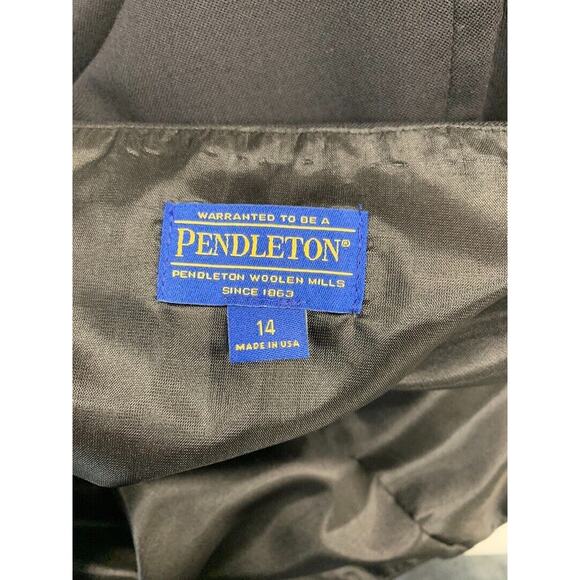 Pendleton Black Wool A-Line Skirt Womens Size 14 Made In USA - Picture 3 of 4